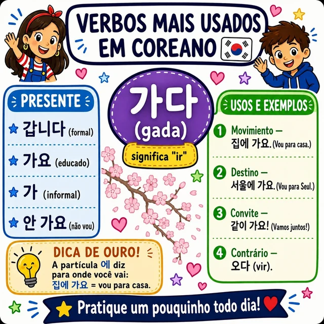 Mapa mental: verbo 가다 (IR)